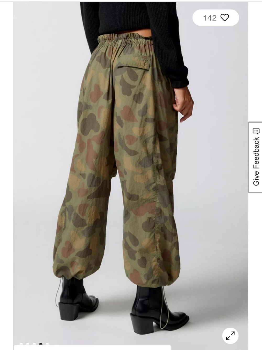 Urban Outfitters Sloan Nylon Camo Ultra Baggy Y2K Inspired Balloon Pant,S - Picture 5 of 15